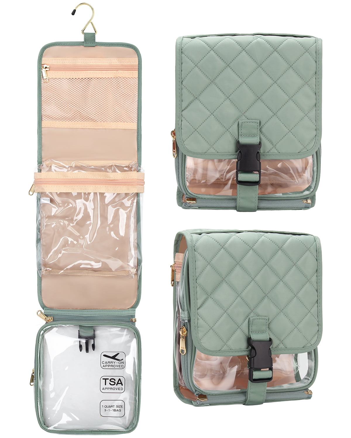 Relavel Travel Toiletry Bag for women with Detachable TSA Approved