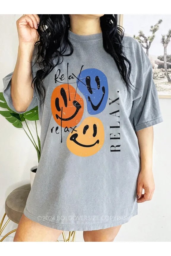 Relax 3 Smiley Faced Tee