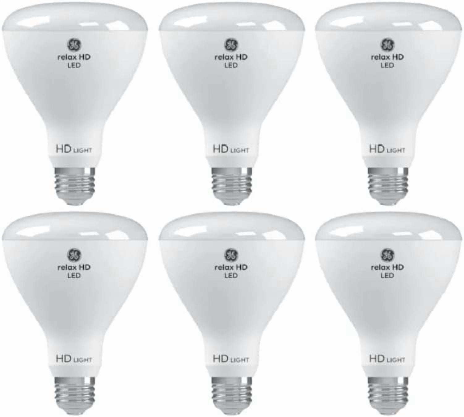Relax 6-Pack 65 W Equivalent Dimmable Soft White Br30 LED Light Fixture Light Bulb