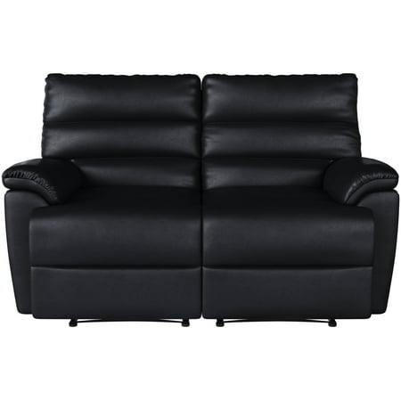 Relax A Lounger - Brianna 2-piece Loveseat set - Black