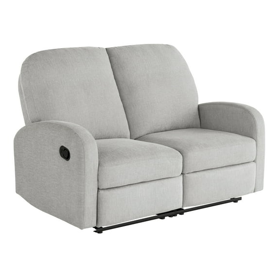 Relax-A-Lounger Panama Modern Reclining Loveseat, Light Gray Woven Fabric