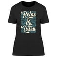 thumbnail image 1 of Relax And Listen Doodles T-Shirt Women -Image by Shutterstock, Female 3X-Large, 1 of 2
