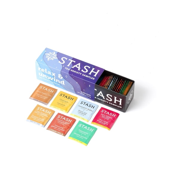 Unwind Sampler - Assorted Specialty Gift Set Calming Herbal Teas To Support Relaxation... Relax And