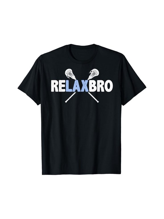 Relax Bro Lacrosse Player Lax T-Shirt Funny Gift Men Boys