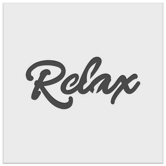 Relax Fun Text DIY Cookie Wall Craft Stencil - 7.0 Inch