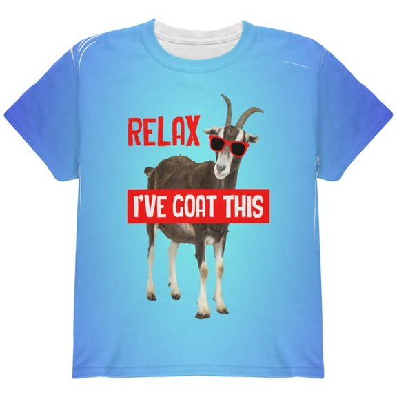 Relax I've Goat Got This All Over Youth T Shirt Multi YSM
