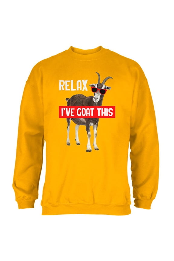 Relax I've Goat Got This Mens Sweatshirt Gold X-LG