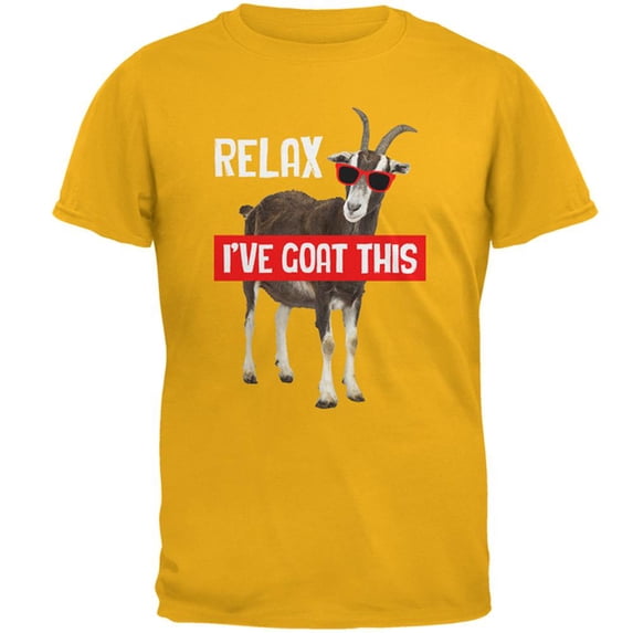 Relax I've Goat Got This Mens T Shirt Gold X-LG