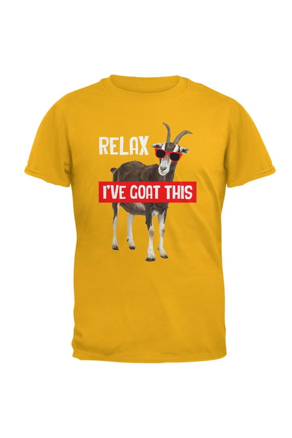 Relax I've Goat Got This Mens T Shirt Gold X-LG