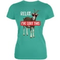 thumbnail image 1 of Relax I've Goat Got This Teal Juniors Soft T-Shirt - Large, 1 of 1