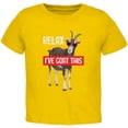 thumbnail image 1 of Relax I've Goat Got This Toddler T Shirt Yellow 3T, 1 of 1