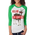 thumbnail image 1 of Relax I've Goat Got This Unisex Raglan T Shirt Irish Green X-LG, 1 of 1