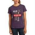 thumbnail image 1 of Relax I've Goat Got This Womens Soft Heather T Shirt Heathered Eggplant X-LG, 1 of 1