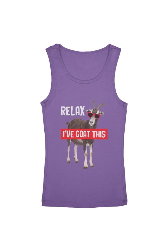 Relax I've Goat Got This Youth Girls Tank Top Lavender YMD