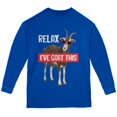 thumbnail image 1 of Relax I've Goat Got This Youth Long Sleeve T Shirt Royal YSM, 1 of 1
