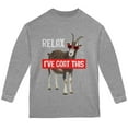 thumbnail image 1 of Relax I've Goat Got This Youth Long Sleeve T Shirt Sport Grey Youth X-SM, 1 of 1
