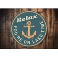 thumbnail image 1 of Relax Lake Time Novelty Decor, Metal Wall Sign - 12" Circle, 1 of 4