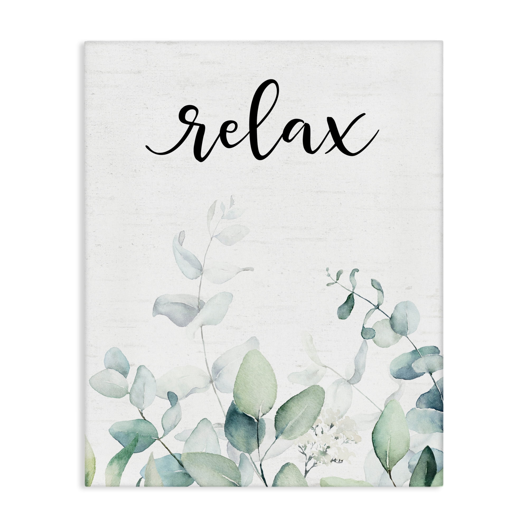 Relax Leafy Herbs Canvas Wall Art, design by Lettered and Lined