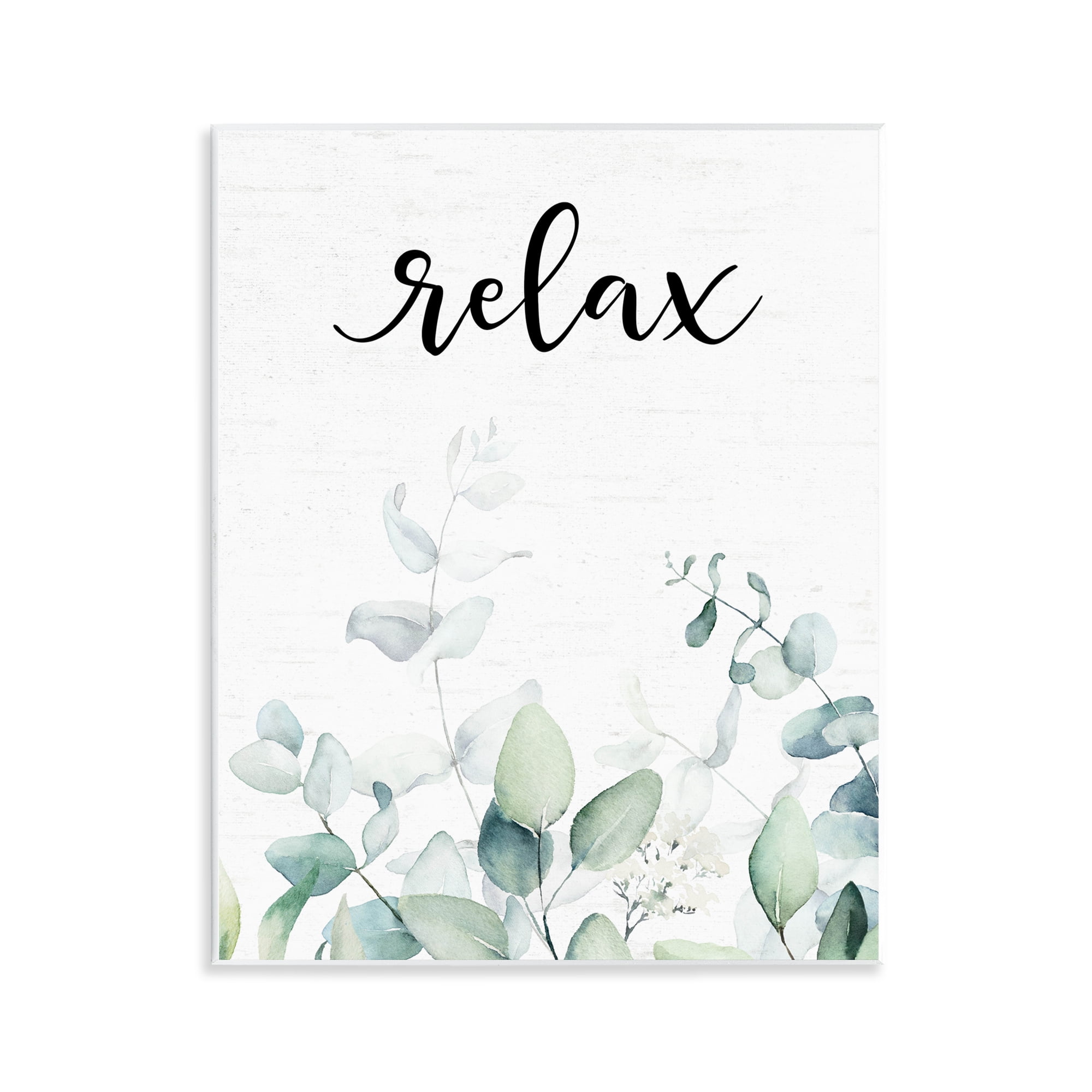 Relax Leafy Herbs Wall Plaque Art, design by Lettered and Lined