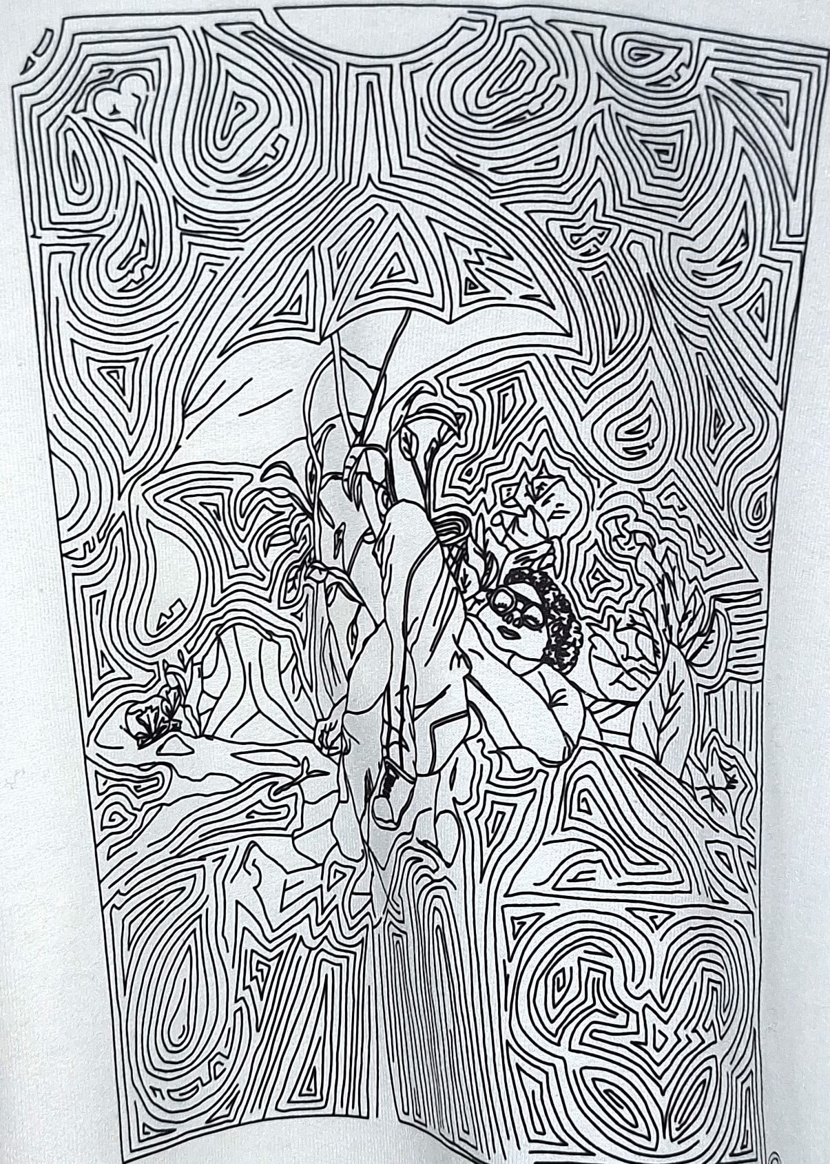 AMAZEN APPAREL Relax Maze White T-Shirt Large