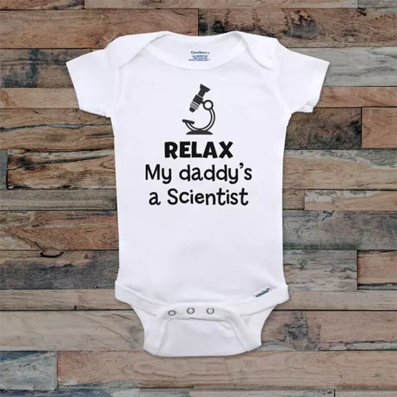Relax My Daddy'S A Scientist Uncle Grandpa Baby Bodysuit Cute Baby Onesie, BABY BODYSUIT LAT 4424