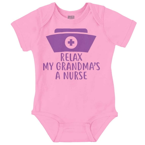 Relax My Grandma Is A Nurse Essential Romper Boys or Girls Infant Baby Brisco Brands 12M