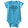 thumbnail image 1 of Relax My Grandma Is A Paramedic Funny Grandchild Baby Bodysuit (Blue), 3-6 Months, 1 of 2