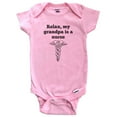 thumbnail image 1 of Relax My Grandpa Is A Nurse Funny Grandchild Baby Bodysuit (Pink), 1 of 2