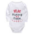 thumbnail image 1 of Relax My Mommy Is A Nurse Baby Onesie for Boys Long Sleeve Bring Home Baby Boy Outfit Newborn White Baby Bodysuits, 1 of 5