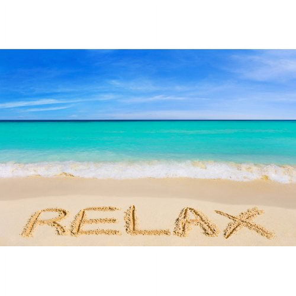 Relax Beach Scene Multicolor Canvas Wall Art