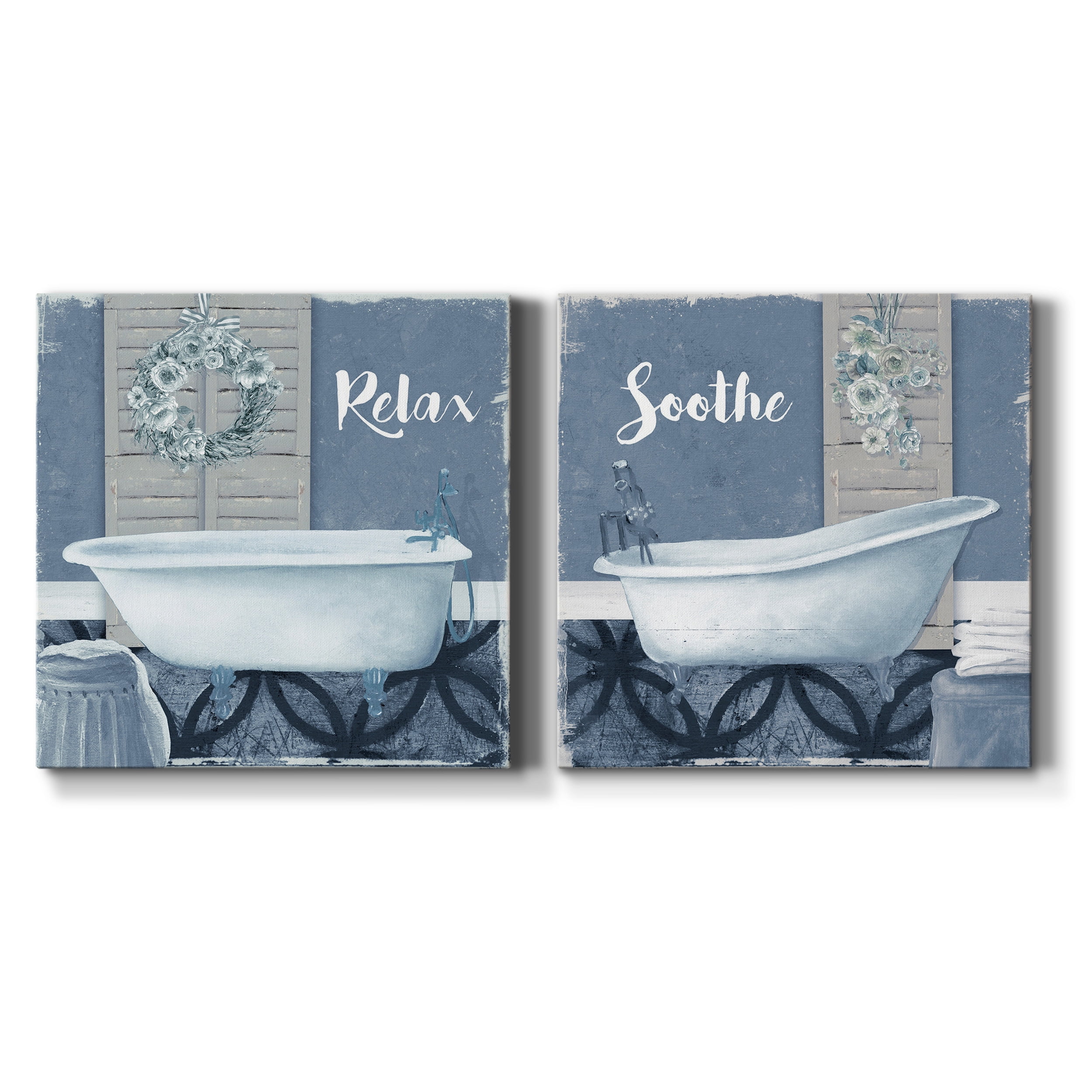 Relax - Premium Gallery Wrapped Canvas - Ready to Hang Set of 2 - 40 x 40 Each