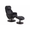 thumbnail image 1 of Relax-R Nova Faux Leather Recliner Chair and Ottoman in Black/Alpine Base, 1 of 9