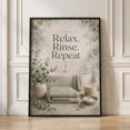 Relax Rinse Repeat Bathroom Art Spa Bathroom Eucalyptus Bath Poster ...