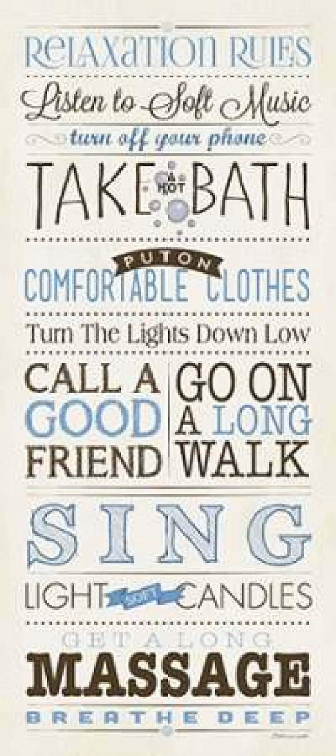 Relax Rules I Canvas Art - Stephanie Marrott (10 x 20)