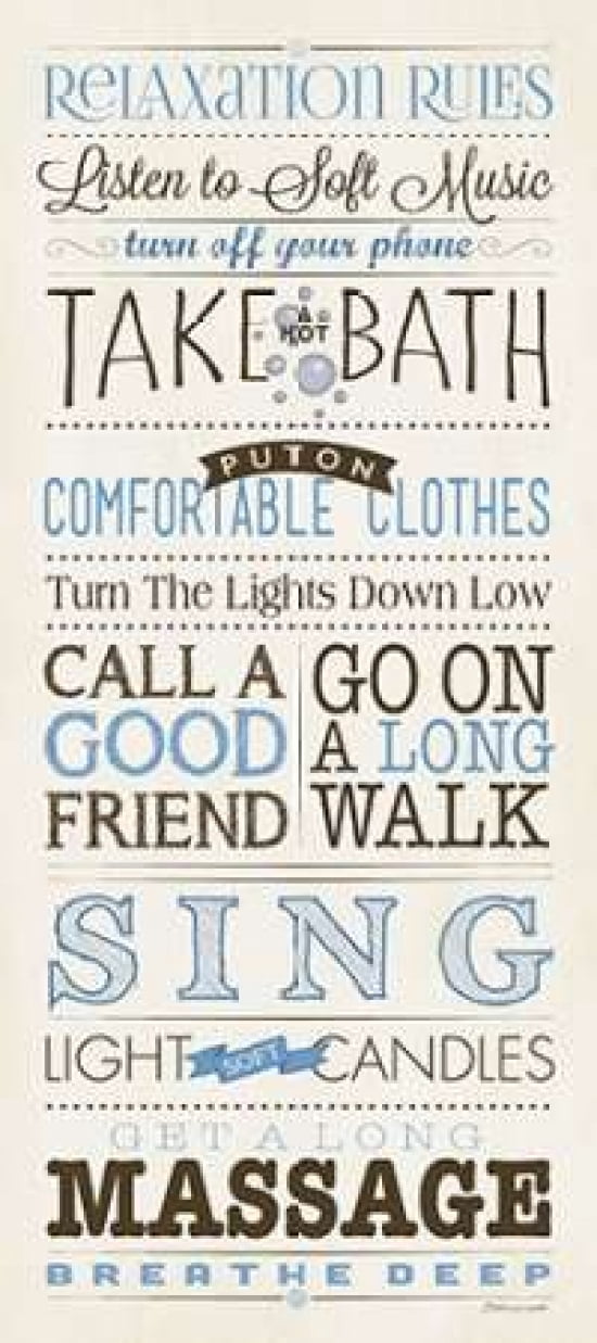 Relax Rules I Canvas Art - Stephanie Marrott (24 x 48)