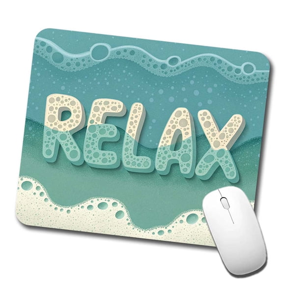 Relax Sea Foam Ocean Beach Mouse Pad Low Profile Gaming Mat