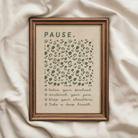 Relax Sequence Grounding Therapy Wall Decor Unframed Paper Print