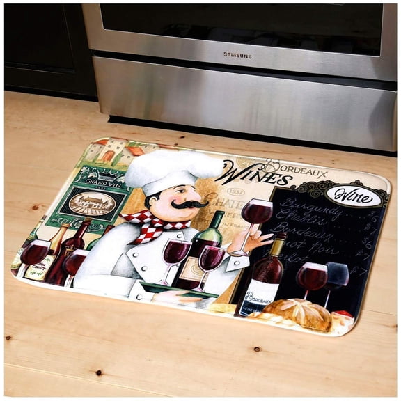Relax Series Series 20"x30" Antifatigue Kitchen Mats Vino Chef
