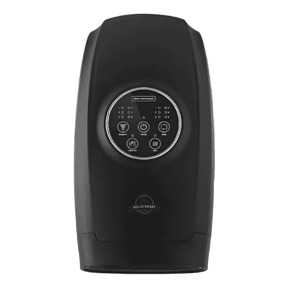Relax Smart Cordless Hand Massager with Heat and Compression, 6 Modes, 6 Intensities and Vibration, Rechargeable Wrist and Palm Massager, Black