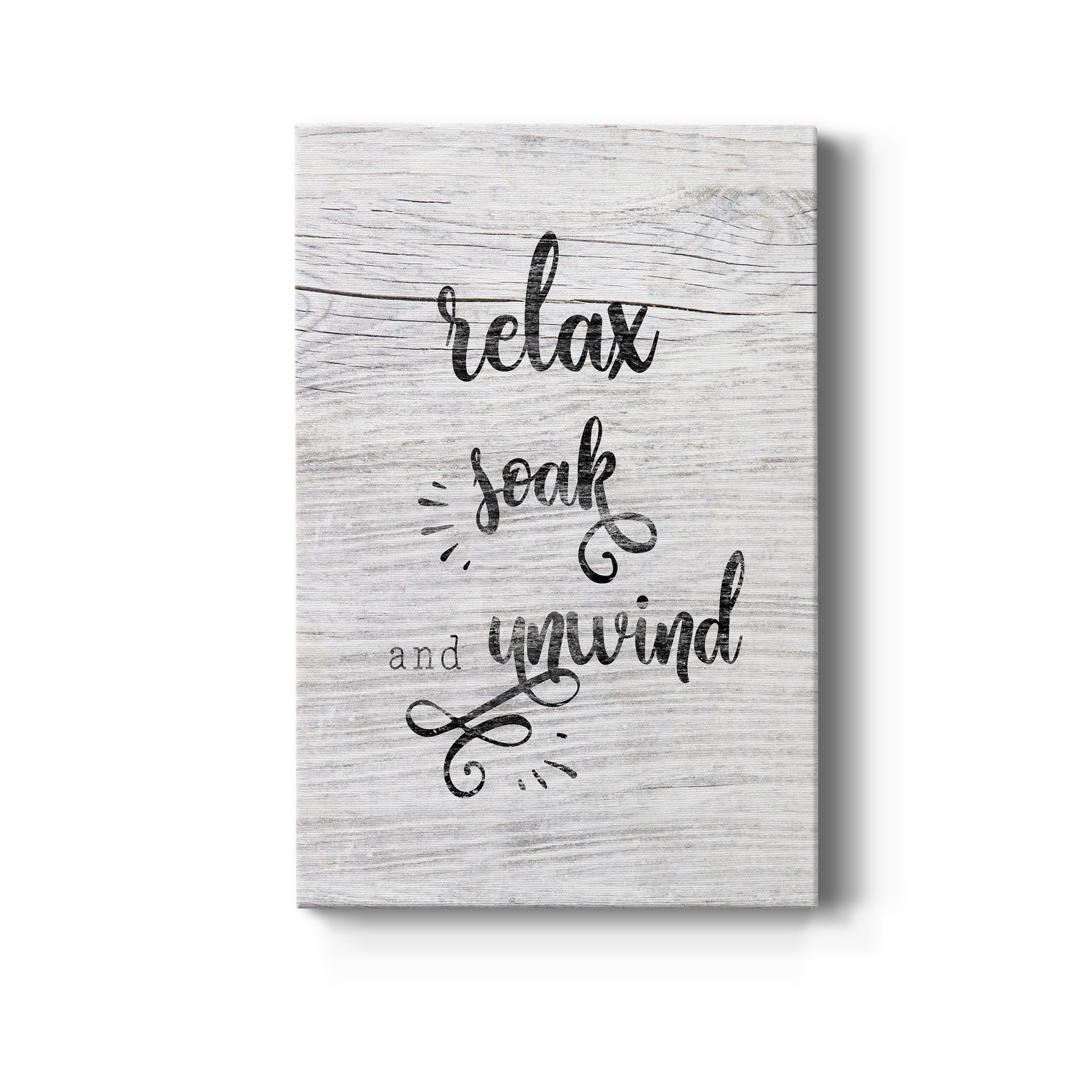 Relax Soak Unwind Premium Gallery Wrapped Canvas - Ready to Hang - 24 x 36