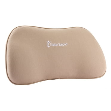 Relax Support - 100% Memory Foam Lumbar Support Pillow Back Pillow for Office Chair & Car