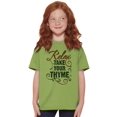 thumbnail image 1 of Relax Take Your Thyme Gardening Pun Girls Kids T Shirt Tees Teen Brisco Brands XS, 1 of 6