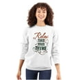 thumbnail image 1 of Relax Take Your Thyme Home Gardening's Women Crewneck Sweatshirt Brisco Brands M, 1 of 6
