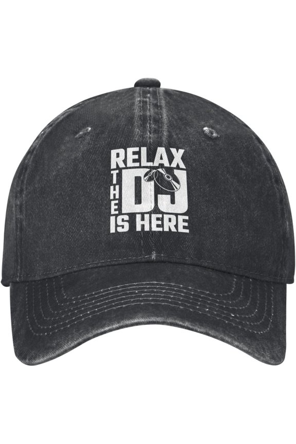 Relax The DJ's Here Hat Cotton Washed Denim Baseball Caps for Men Women
