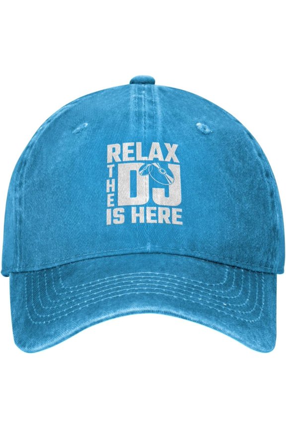 Relax The DJ's Here Hat Cotton Washed Denim Baseball Caps for Men Women