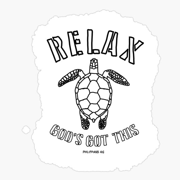 Relax Turtle Sticker
