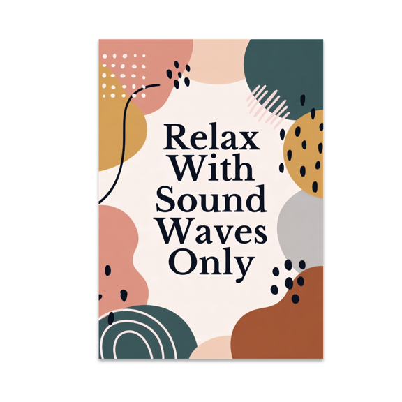 Relax With Sound Waves Only - Self-Care Enthusiast - 13x19 Poster Print