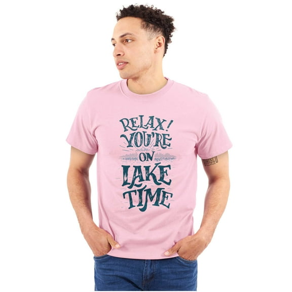 Relax Youre on Lake Time Fun Outdoors Plus Size Crewneck Graphic Tee Shirt Brisco Brands 3X