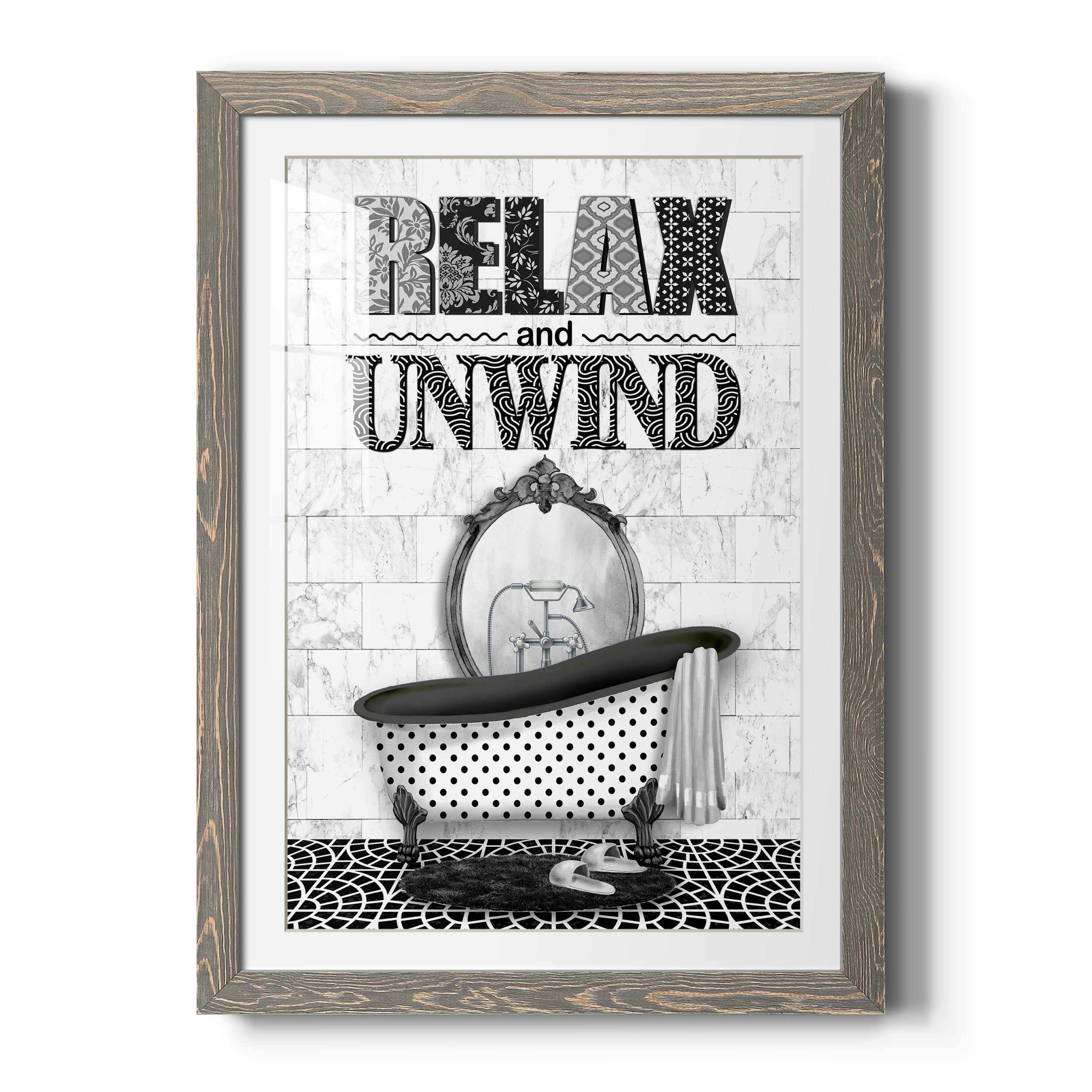 Relax and Unwind - Premium Framed Print - Distressed Barnwood Frame - Ready to Hang