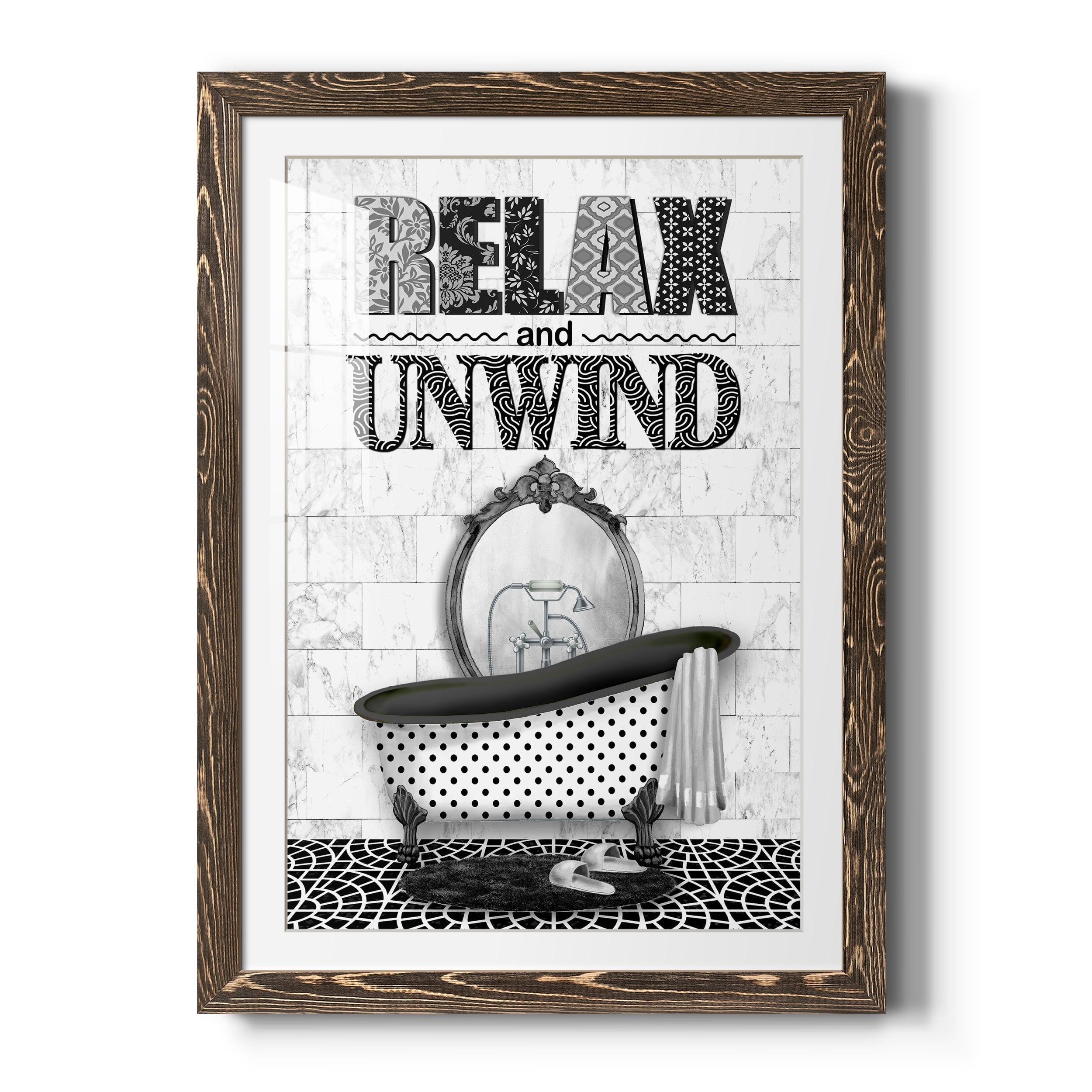 Relax and Unwind - Premium Framed Print - Distressed Barnwood Frame - Ready to Hang